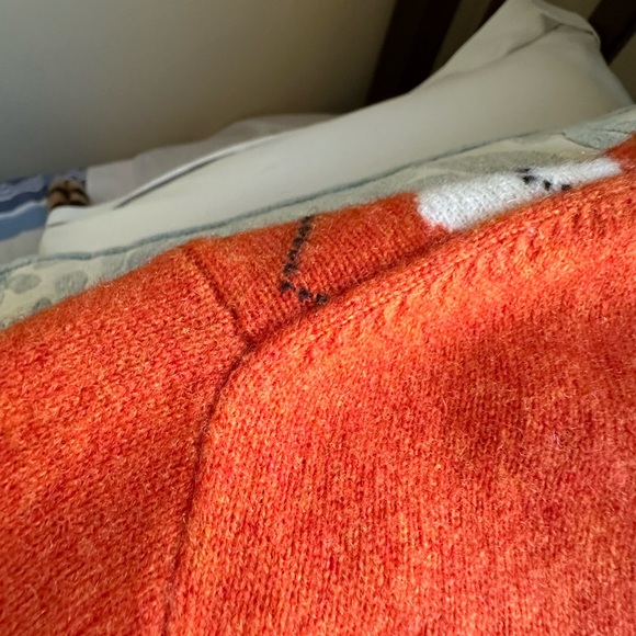 J. Crew Orange Cashmere Cardigan Sweater size Small - Picture 13 of 16